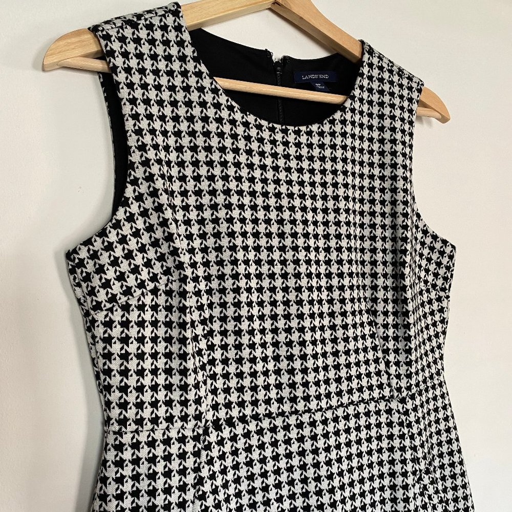 nwot LANDS END sleeveless dress houndstooth dress pockets - Picture 4 of 12